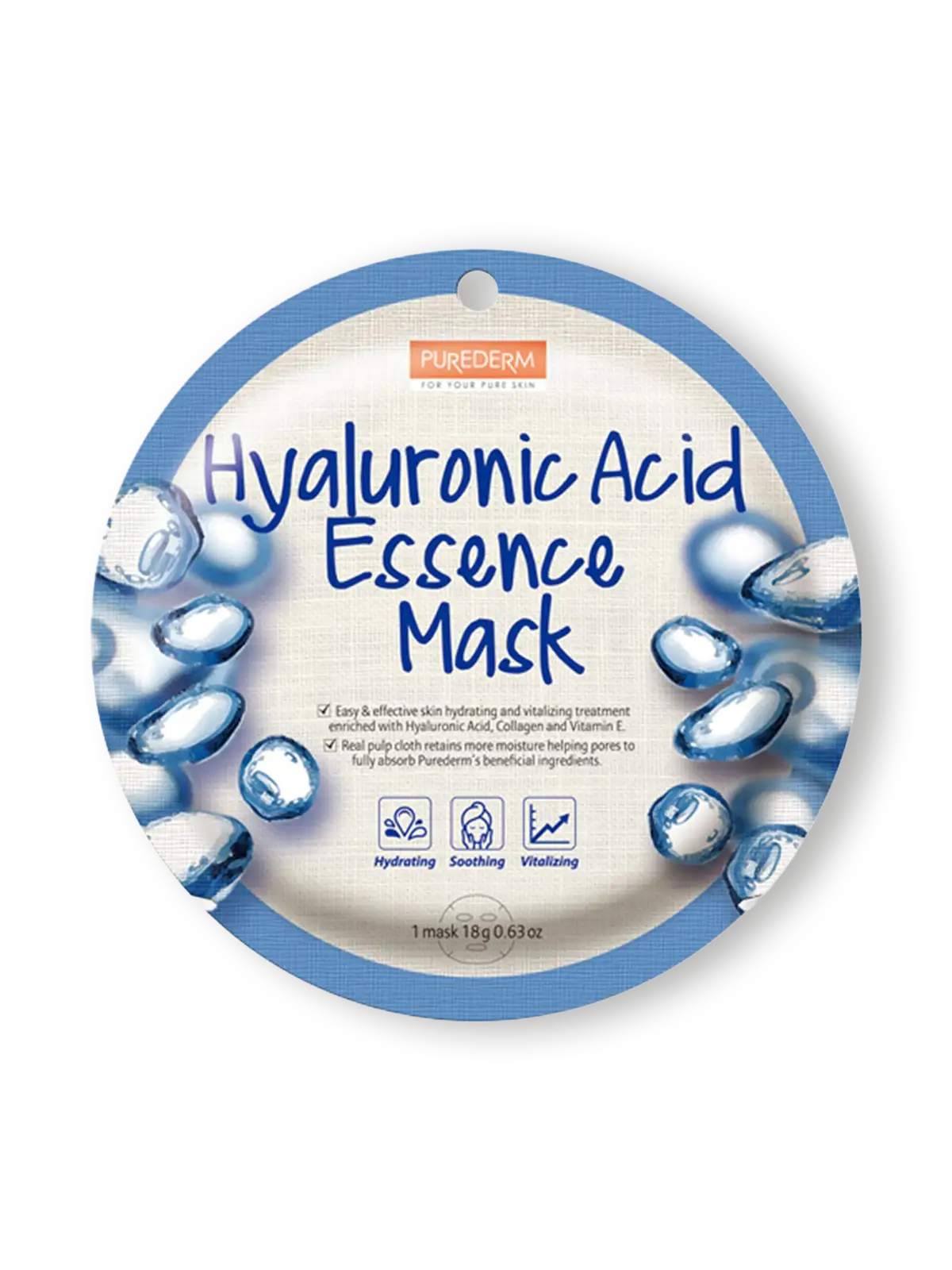 PUREDERM колагенова маска с хиалурон