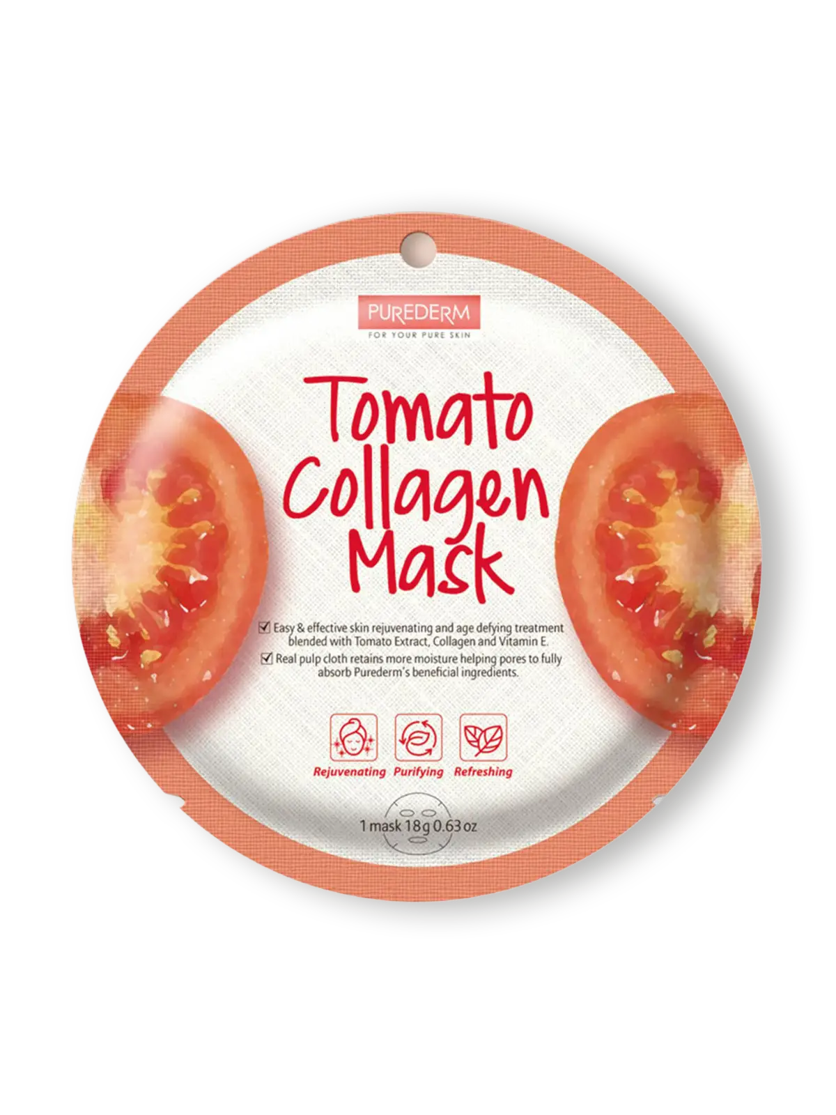 PUREDERM колагенова маска с домат