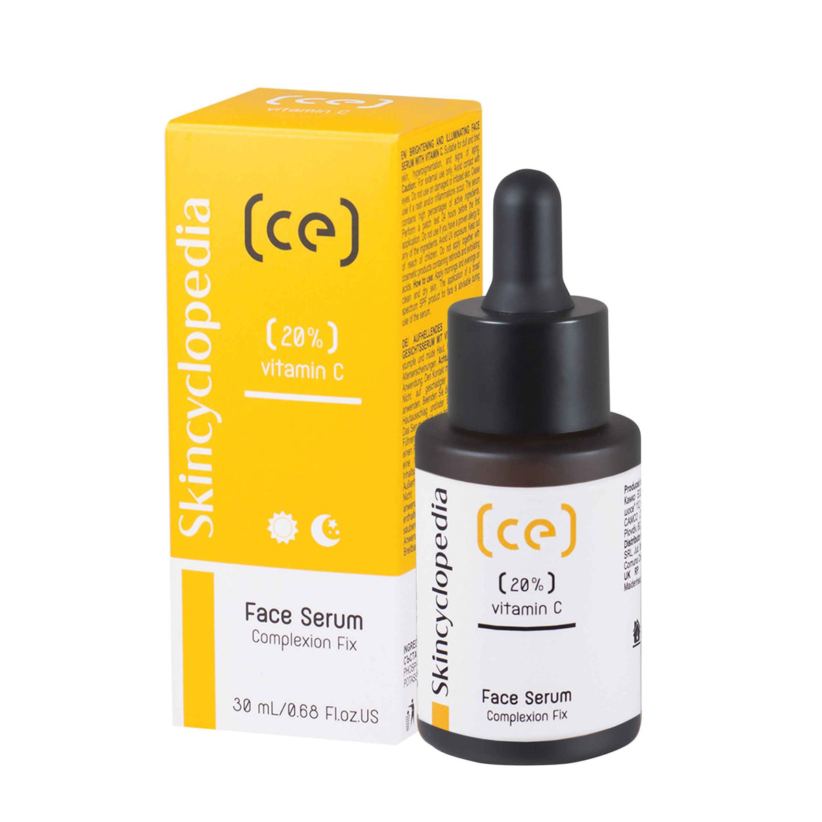 SKINCYCLOPEDIA Изсветляващ и озаряващ серум за лице с 20% витамин С