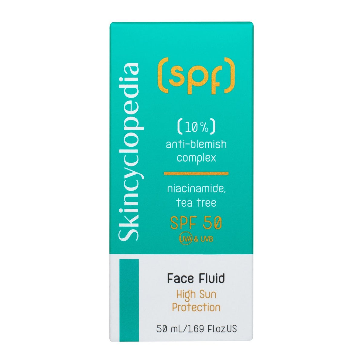 SKINCYCLOPEDIA SPF 50 слънцезащитен флуид за лице с 10% комплекс против несъвършенства – снимка 3