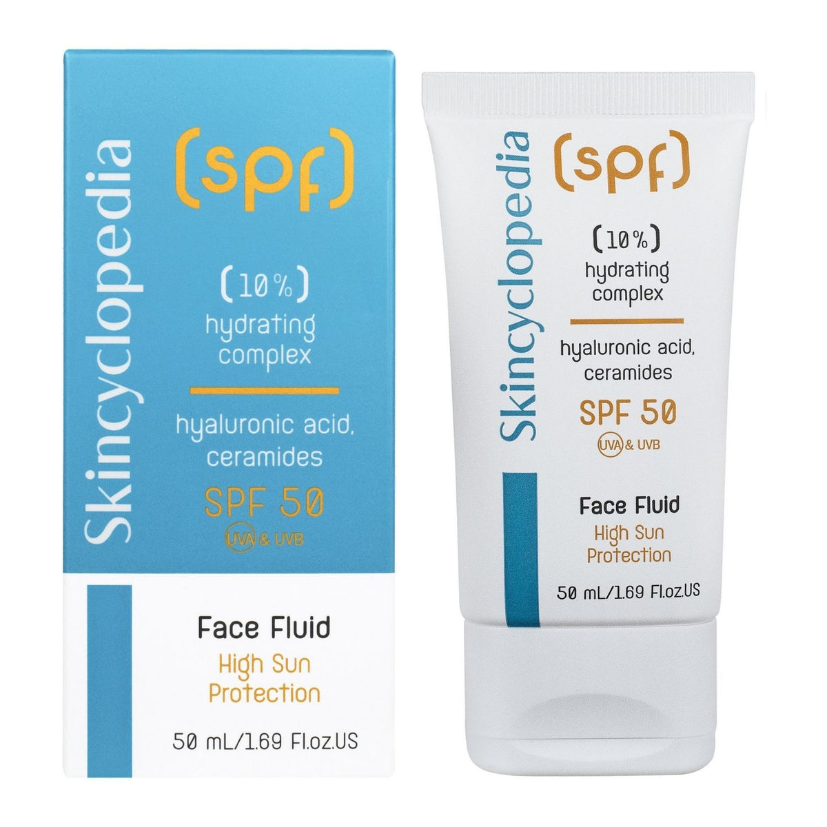 SKINCYCLOPEDIA SPF 50 слънцезащитен флуид за лице с 10% хидратиращ комплекс