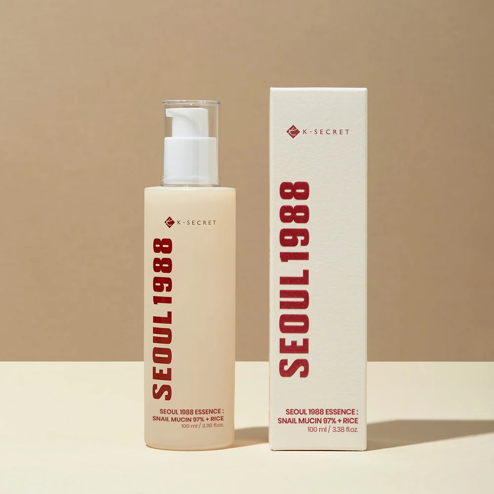 K-SECRET Seoul 1988 Essence: Snail Mucin 97% + Rice 100ml