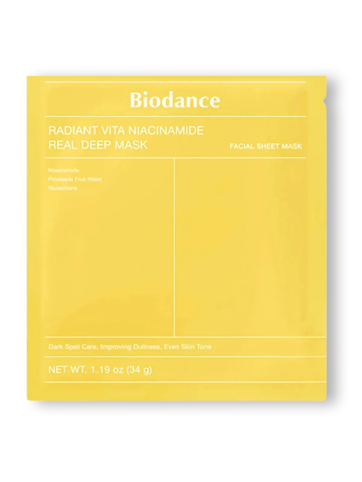 BIODANCE Radiant Vita Niacinamide Real Deep Mask 1pc