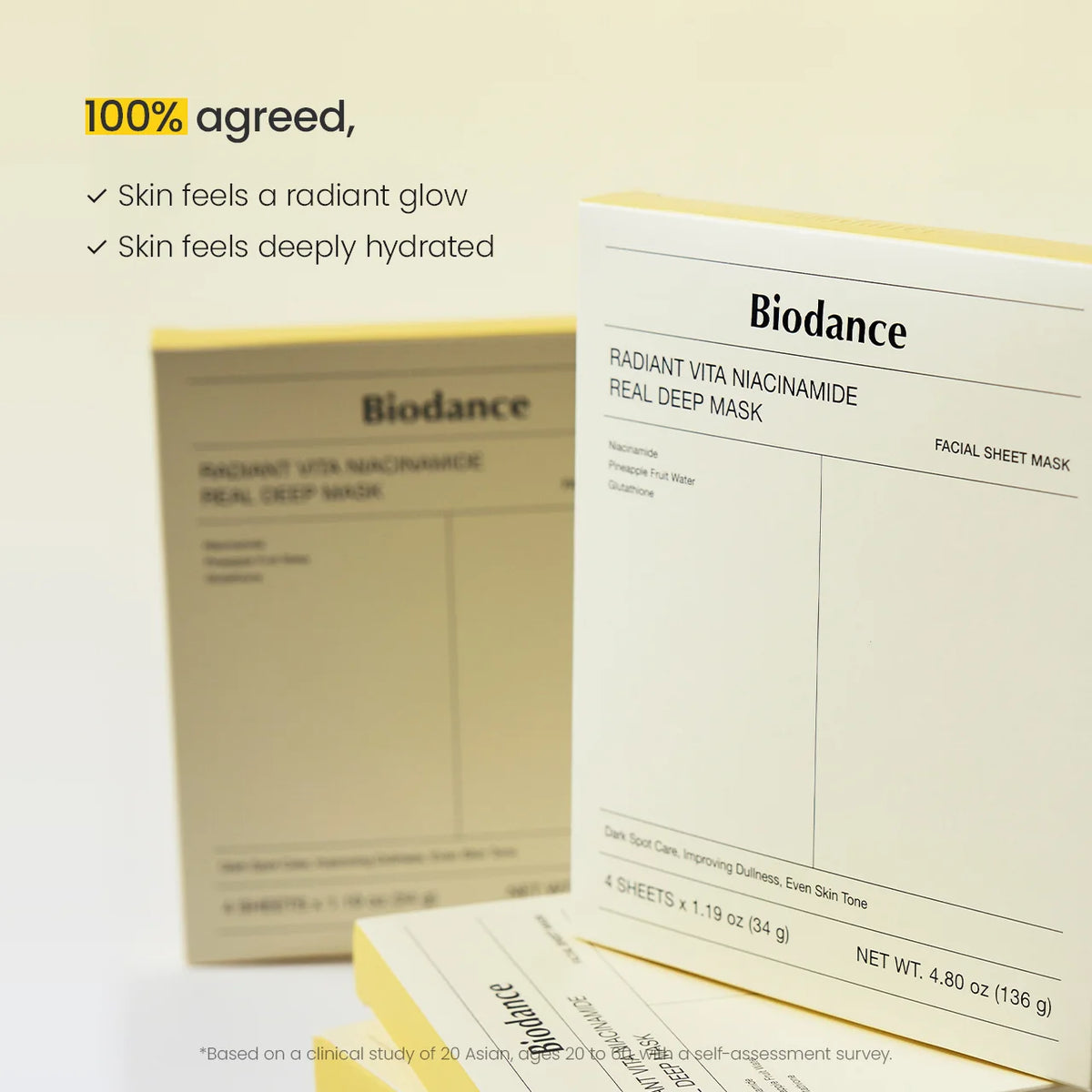 BIODANCE Radiant Vita Niacinamide Real Deep Mask 1pc