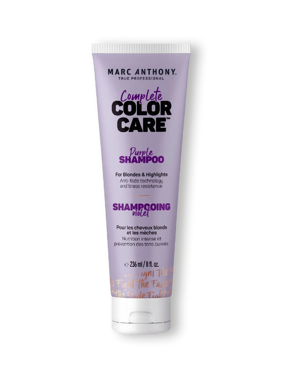 MARC ANTHONY Complete Color Care Лилав тониращ шампоан за руса коса против оранжеви отенъци