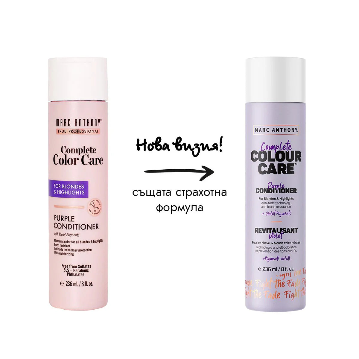 MARC ANTHONY Complete Color Care Лилав тониращ балсам за руса коса против оранжеви отенъци – снимка 3