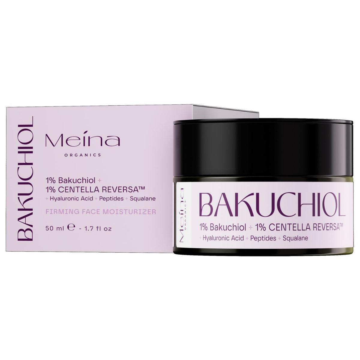 Meina Organics 1% Bakuchiol CICA Cream with Peptides