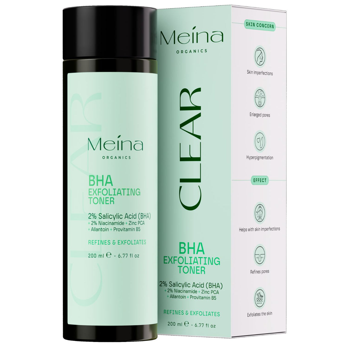 Meina Organics 2% BHA Clear Toner