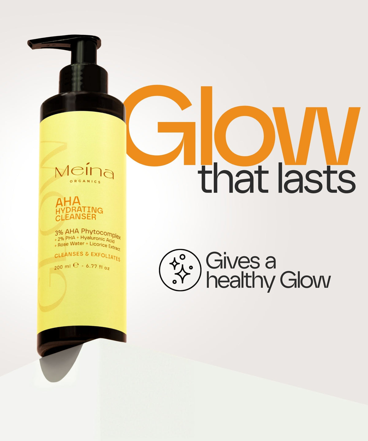 Meina Organics Glow Cleanser with AHA & PHA – снимка 5