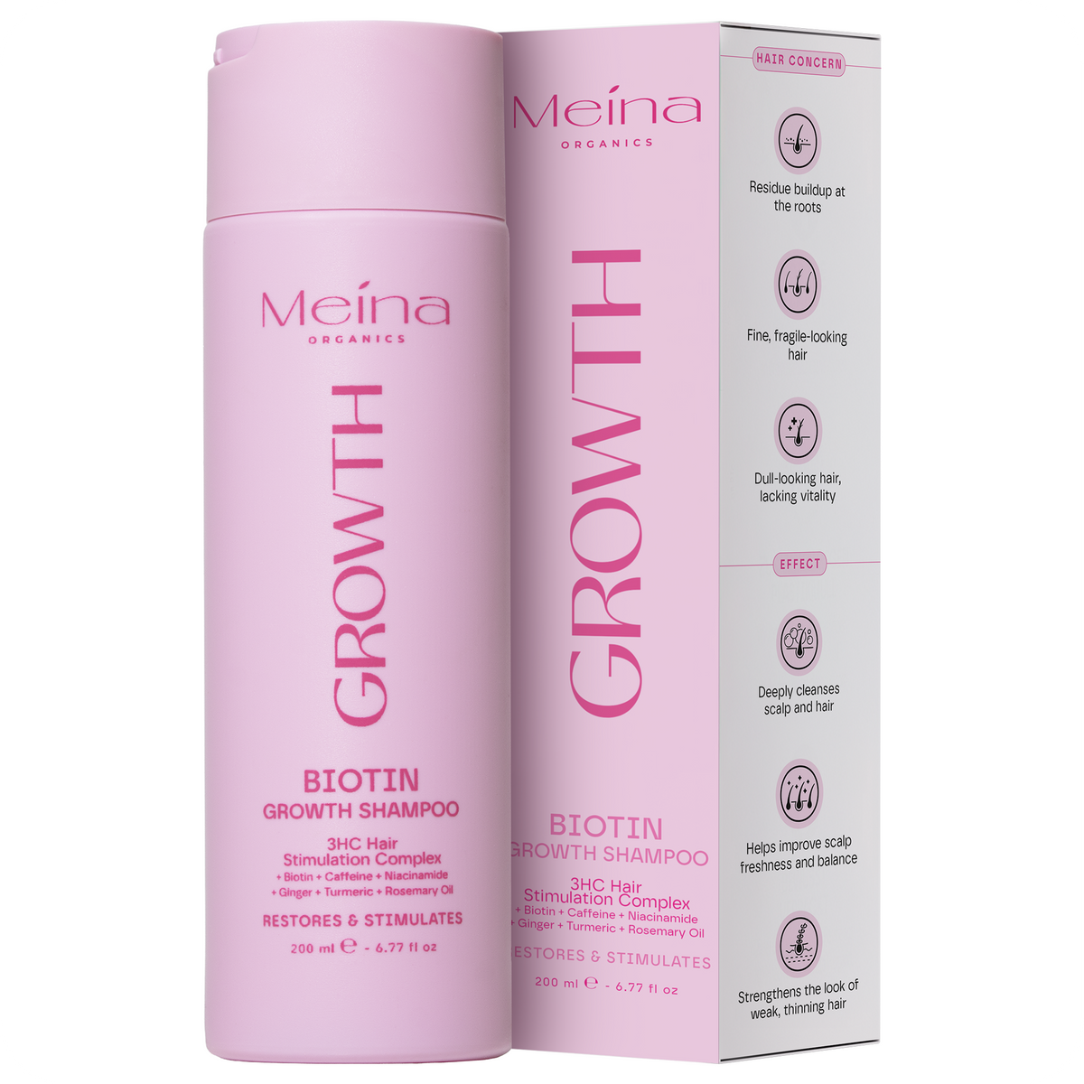 Meina Organics Growth Шампоан за растеж на косата