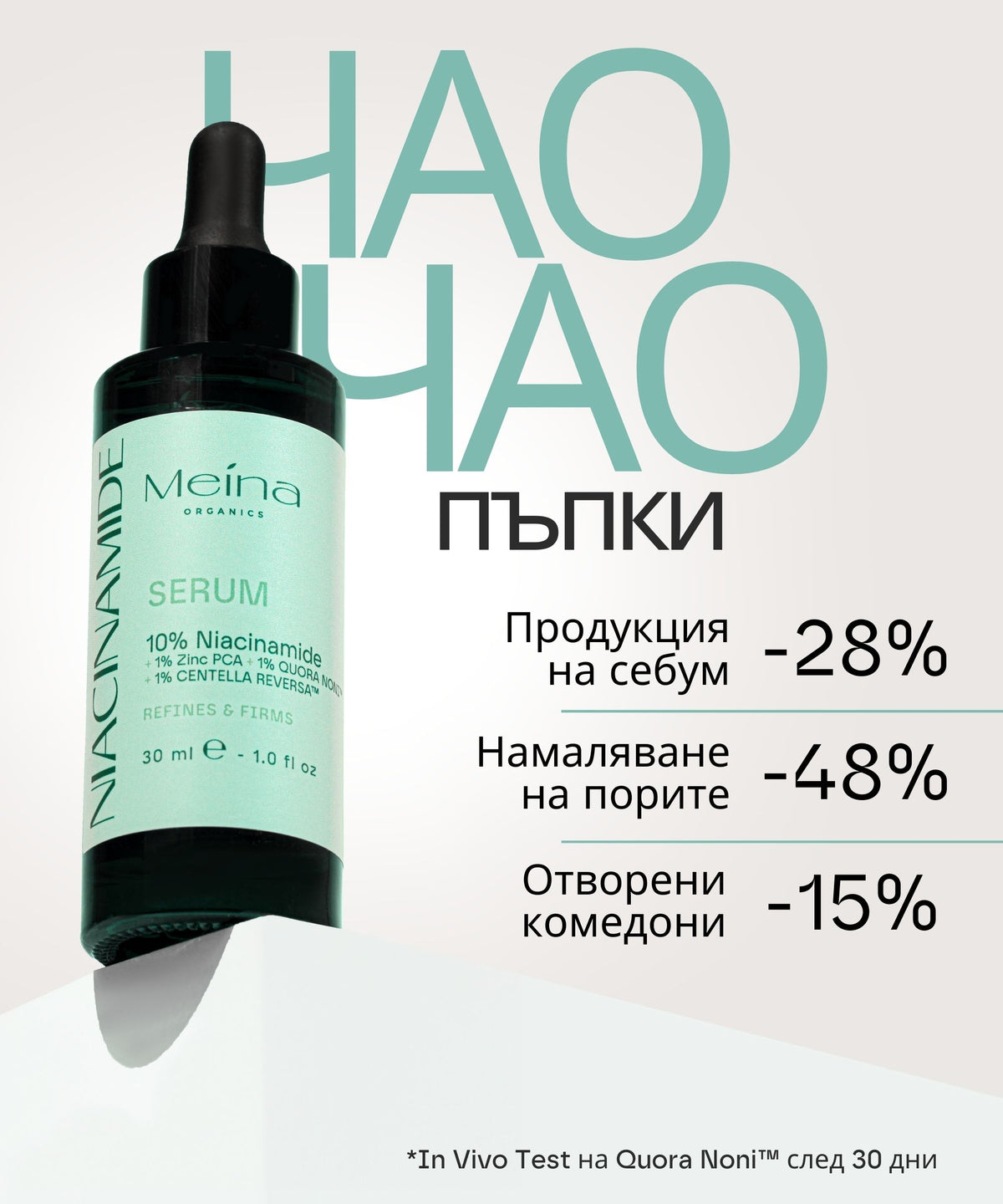 Meina Organics 10% Niacinamide CICA Serum – снимка 5