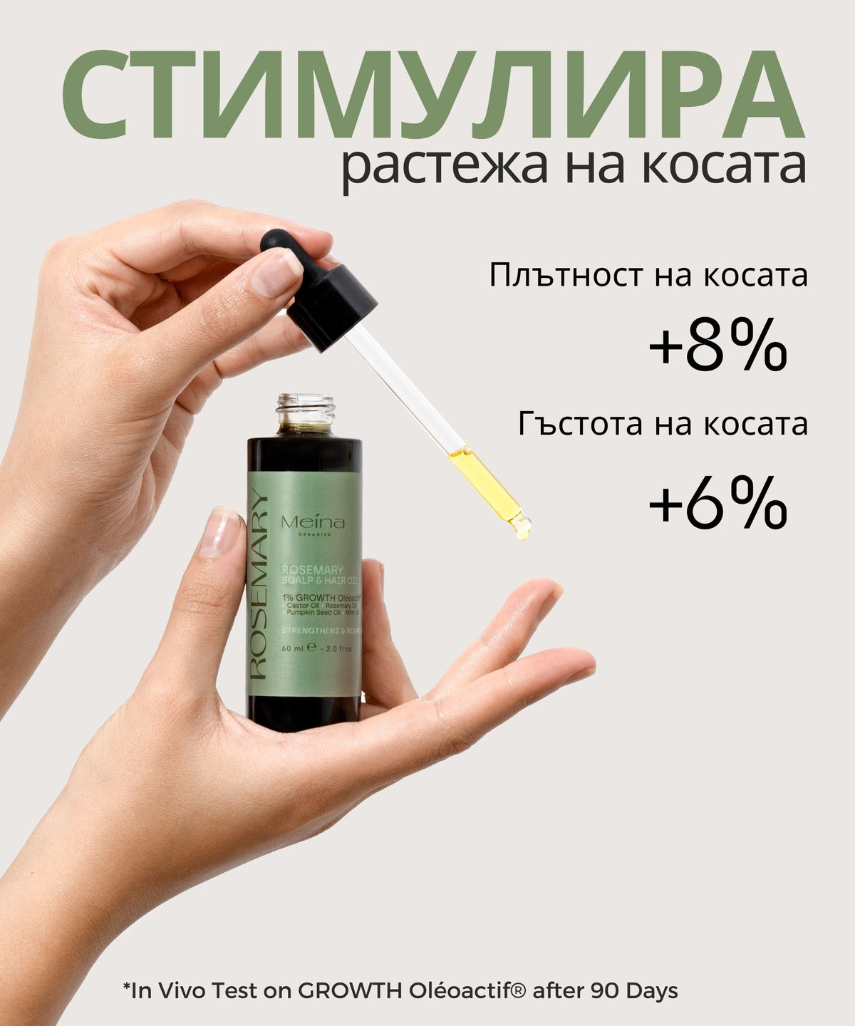 Meina Organics Rosemary Hair Oil with GROWTH Oléoactif® – снимка 5