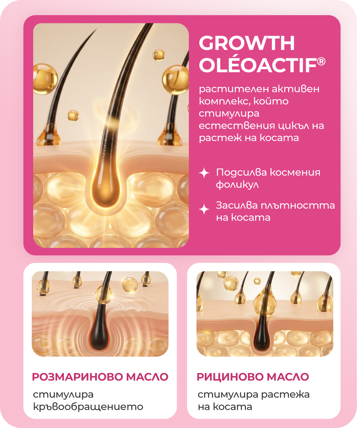 Meina Organics масло за растеж на косата с розмарин и GROWTH Oléoactif® – снимка 3