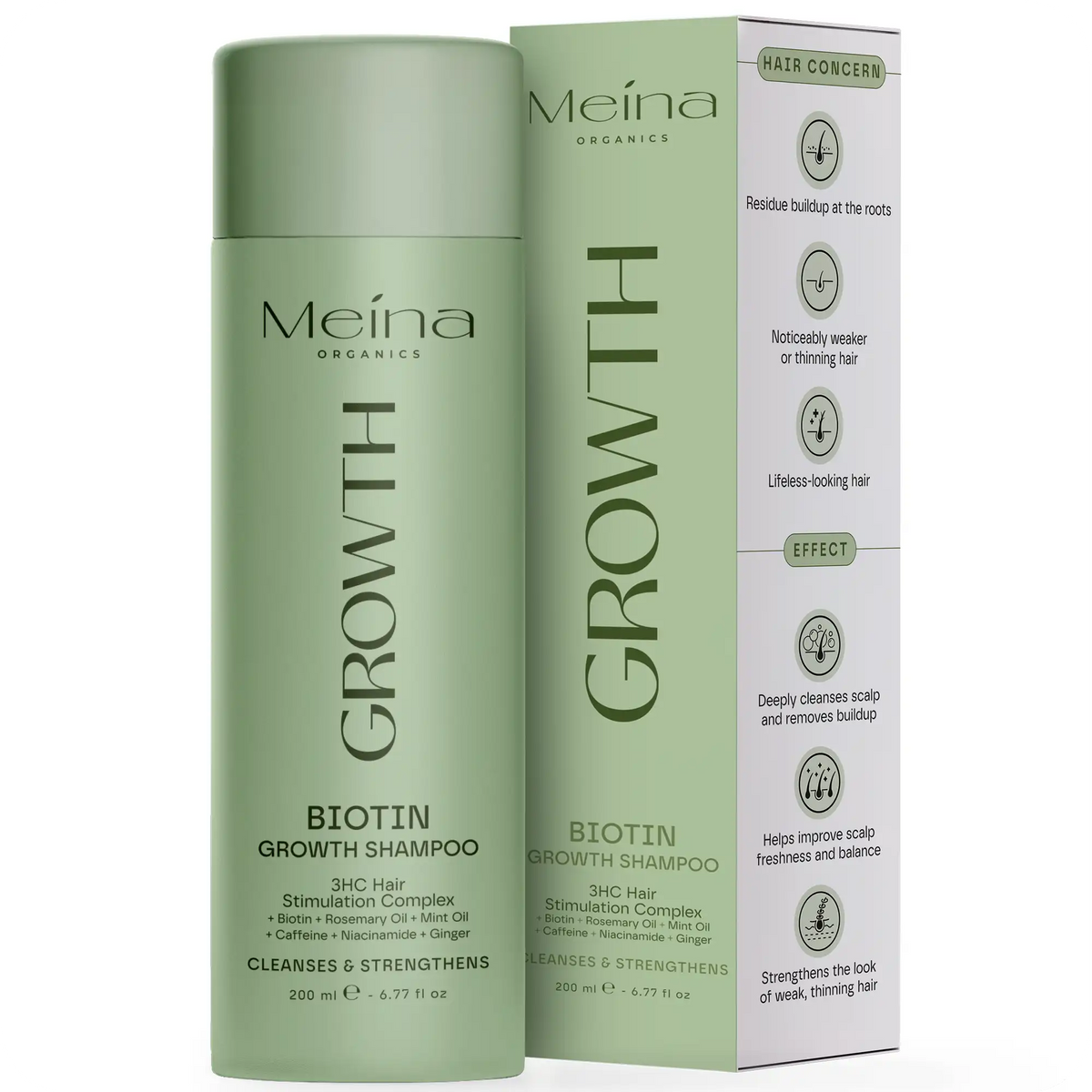 Meina Organics Growth Шампоан за растеж на косата за мъже