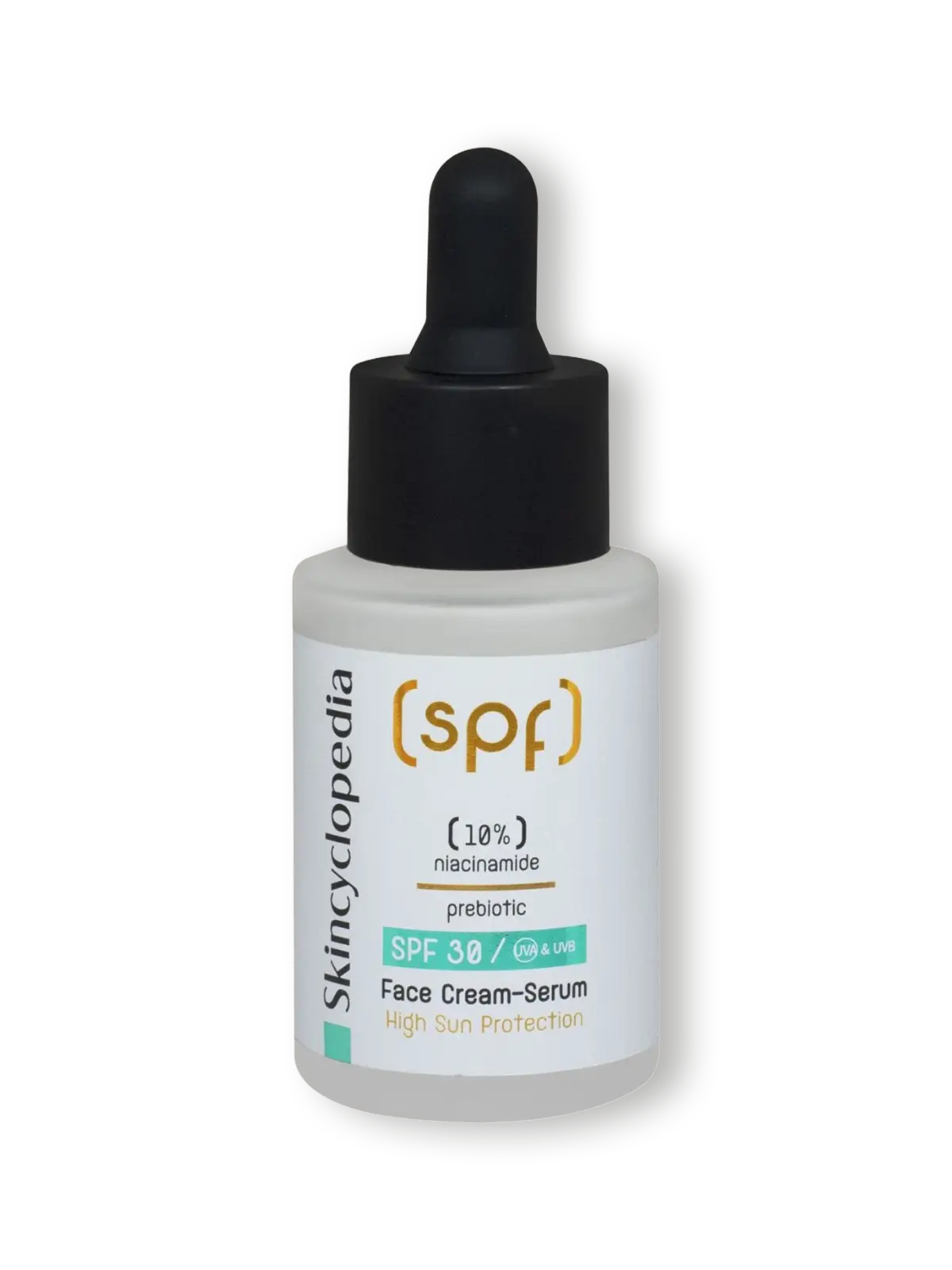 SKINCYCLOPEDIA SPF 30 слънцезащитен крем-серум за лице с 10% ниацинамид и пребиотик 30 мл