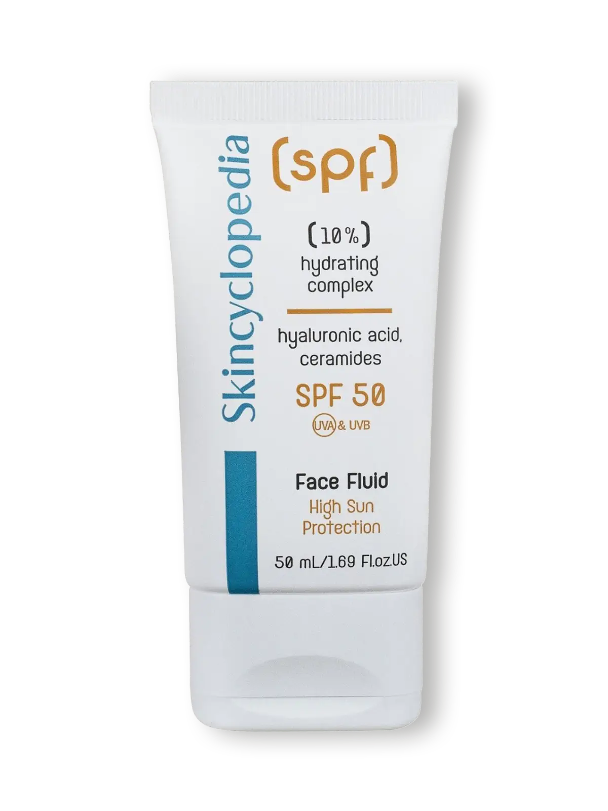 SKINCYCLOPEDIA SPF 50 слънцезащитен флуид за лице с хиалурон и серамиди 50 мл
