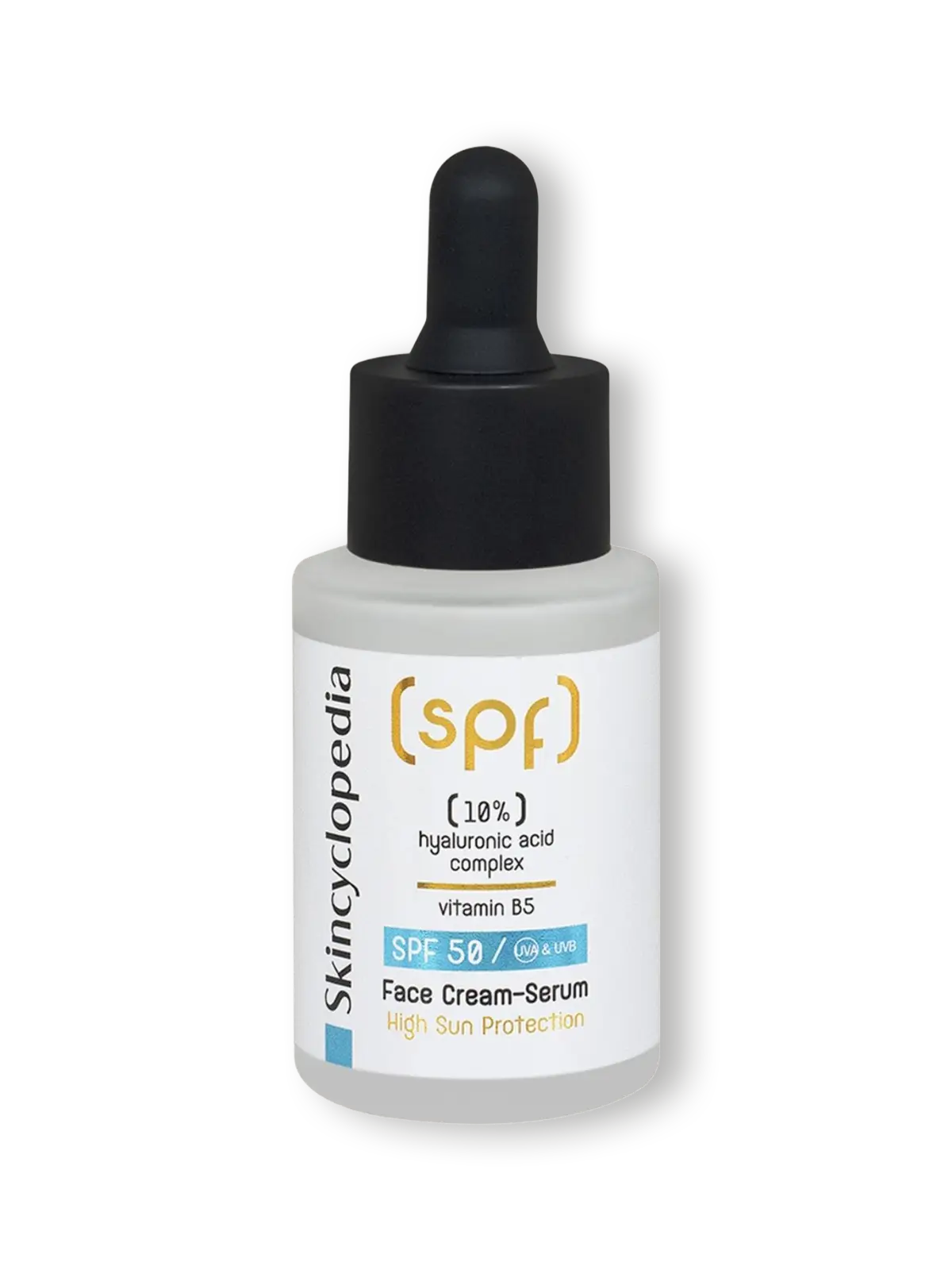 SKINCYCLOPEDIA SPF 50 слънцезащитен крем-серум за лице с 10% хиалурон и витамин В5 30 мл